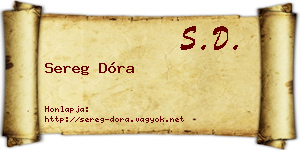 Sereg Dóra névjegykártya